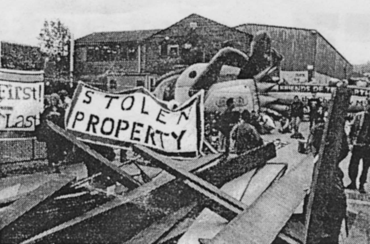 EF! demo at Timbmet, Oxford against imported rainforest timber